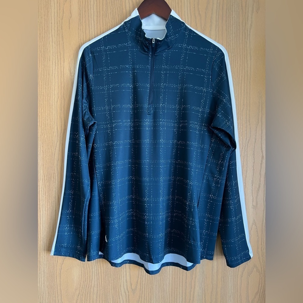 ADIDAS | Women's SZ XL | Ultimate Printed Quarter-Zip UPF Golf Activewear NWT